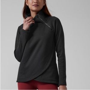 ATHLETA cozy karma asym pullover